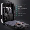 REJS Langt Anti-Theft Men Backpack Laptop 15.6 Cal Daily Work Business Mochila Wodoodporne Plecaki Podróży z ładowaniem Zaino 210929