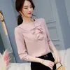 Femmes Chemisier Printemps Été Mode Femme Manches Longues Casual Soild Chemise Sauvage Bureau Lady Blouses Lâches Pull Tops 210423