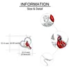 Kolye Kolyeleri 1 PC Zarif Kalp Şeklinde Kardinal Papaz Kolye Kırmızı Bird Rose Her Zaman Seninleyim Mücevher240f