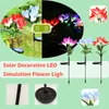 Gräsmatta lampor Lätt LED -simulering Flowar Solar Lamp Garden Landscape Outdoor Decoration