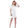 vestido camisero túnica blanca