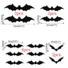 12st Halloween dekor 3d Bat PVC Avtagbara klistermärken för hemfest Barnrum Living Väggdekaler levererar Y0730