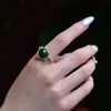 Кластерные кольца оригинальные натуральные нефритовые кольца для женщин вовлеченные вечеринки подарок роскошные глазури классические украшения
