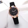 Kvinnor tittar 2021 Luxury Rose Gold Ladies Wrist Leather Strap Star Sky Armband Watch for Female Relogio Feminino armbandsur