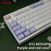 Color blanco y púrpura Perfil XDAS 108 Dye Sublimado Filco/Duck/IKBC MX Switch Mechanical Keyboard Keycap