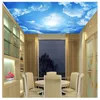 Wallpapers Drop Custom Po Wallpaper Living Room Roof 3D Stereo Blue Sky White Clouds Sofa Ceiling