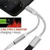 USB-C Typek до 3,5 мм AUX аудио зарядки кабеля адаптер Splitter для наушников Джек мобильных телефонов преобразователи адаптеров