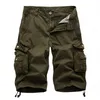 Summer Men's Army Military Work Short Casual bermuda Loose Cargo s Men Fashion Overall Trousers NO BELT 210716