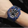 SMAEL mode hommes Quartz montre numérique marque de luxe double affichage horloge étanche militaire Sport montre-bracelet Relogio Masculino G1022