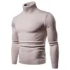 Favocent Winter Warm Coltrui Trui Mannen Mode Solid Gebreide Mens Sweaters 2020 Casual Mannelijke Dubbele Kraag Slanke Fit Pullover Y0907