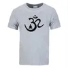 Men's T-Shirts Man Summer Funny Brand Tops Tees OM Symbol Buddha Meditation Buddhism Print T Shirt Men Casual Short Sleeve Tee