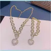 Boucles d'oreilles à breloques Jewelryfactorym9M1Micro atmosphère simple exagérée Ins incrusté grande mode pêche coeur serrure collier Bracelet livraison directe