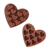En gros coeur forme savon moule 10 cavités Silicone chocolat bonbons moule savon faisant des fournitures pour gâteau décoration outil