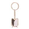 Attack On Titan Keychain Wings of Liberty Freedom Scouting Legion Eren Keyring Key Holder Chain Ring New Anime Jewelry GC766