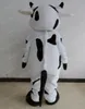 Costume de mascotte de vache laitière blanche d'Halloween de haute qualité personnaliser le personnage de thème d'Animal en peluche de dessin animé taille adulte déguisement de carnaval de Noël