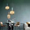 Lámparas colgantes de cristal nórdicas modernas, accesorios para comedor, Bar, restaurante, decoración, lámpara colgante, iluminación de suspensión para cabecera