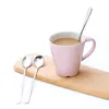 Spoons Korea Creative Stainless Steel Long Handle Spoon Environmental Office Coffee Stirring Tea