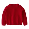 0-4 ans bébé filles mignon col en dentelle Cardigan manteau enfants vêtements automne hiver tricoté enfants 210521