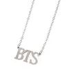 Star combination BTS exo English letter clavicle chain fashion titanium steel Korea individual collective fan Necklace5933741