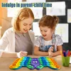 Latest Large size Game Fidget Toy Rainbow Chess Push Bubble Fidgets Sensory Toy for Parent-Child Time Interactive Games