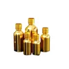 Portable Essential Oil Bottles Glass Gold Vials 5ml 10ml 15ml 20ml 30ml 50ml 100ml Good Sealing Screw Lid Toner Serum Packaging Empty Cosmetic Container