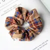 Vintage Muster Plaid Haarbänder Für Frauen Frisur Haarknoten Krawatten 6PCS Mädchen Scrunchies Pack 2021 Sommer Casual Haar Zubehör