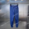 21SS Projektowanie Paris Paris Triangle Etykieta drukowania zamek błyskawiczne Mężczyznę spodni swobodne litery spodnie Khaki Dark Blue5632717