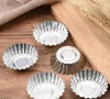 Ägg tårta mögel nonstick ripple aluminium legering blomma form återanvändbar cupcake och muffin mögel bakning kopp