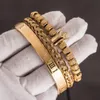 3 stks / set Luxe Romein Royal Crown Charm Armband Mannen Rvs Geometrie Pulseiras Open verstelbare Armbanden Paar Sieraden Gift