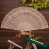 Chinese stijl producten houten fans 8 inch ambachtelijke sandelhout bruiloft fan bruids houten cadeau-accessoires met doos