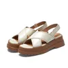 MORAZORA Big Size 34-42 Vrouwen Sandalen Echt Letaher Sandalen Voor Vrouw Comfortabele Dikke Bodem Platform Zomer Schoenen 210506