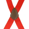 Winfox Rosso Nero Bianco 35 cm di larghezza Uomo Bretelle da uomo 4 Bretelle elastiche da uomo con clip
