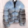 Fourrure pour femmes Faux YOLOAgain hiver Desgin haute qualité femmes dames vrai manteau veste Streetwear