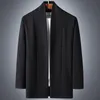 Men's Sweaters Spring Autumn Korean Fashion Black Knitted Cardigan Coat Without Button Men Clothes Plus Size 6XL 7XL 8XL