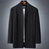 Hommes chandails printemps automne mode coréenne noir tricoté Cardigan manteau sans bouton hommes vêtements grande taille 6XL 7XL 8XL