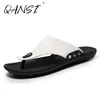 Summer Casual Men's PU Flat Flip Flops 2021 Comfortable Wear-resistant Sandals For Men Outdoor Non-slip Soft Sole Slippers