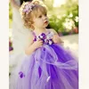 Mädchen Gelb Häkeln Tutu Kleid Baby Flauschigen Tüll Träger Kleid Ballkleid mit Blume Stirnband Kinder Cosplay Kleidung Prinzessin Kleid 210317