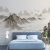 Bakgrundsbilder kinesisk stil konstnärlig anpassad tapet abstrakt bläck landskap vardagsrum bakgrund väggmålningar konst inredning po målning
