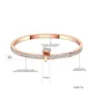 Réglage à l'argile tendance Réglage de la serrure de cristal Bracelets Bracelets pour femmes Bracelet en acier inoxydable pour cadeau d'anniversaire B20024 Q0717