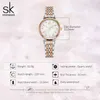 Shengke Märke Luxury Armband Kvinnor Klocka RoseGold Armbandsur Gift för Kvinnor Original Design Watch Reloj Mujer 220105