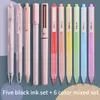 MG Cute Morandi Gel Pen Set Asciugatura rapida Colore Kawaii / Punta dell'ago 0,35 mm / 0,5 mm Penne per forniture di cancelleria per scuola con inchiostro nero