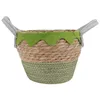 1Pc Straw Woven Flowerpot Decorative Flower Basket Bonsai Container Adornment Storage Baskets