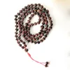 Bracelet œil de tigre rouge, nouveau Style, MOTIVATION de confiance, noué à la main, 108 perles Mala, cadeau de Yoga pour son Bracelet Mala, MG1000