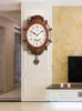 Horloges murales Vintage Pendule Horloge Style européen cuisine silencieux grand salon maison décorative Horloge Murale JJ60WC