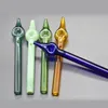 Coloré Verre PROTABLE MAIL DAB DAB Pipe Pipe Stick 15cm Verre Main Tabac Fumer Tuyaux de tabac pour narguilé Bucks Bongs Bucks