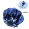 Silk Night Cap Hat Double side wear Women Head Cover Sleep Caps Satin Bonnet for Beautiful Hair SN5303