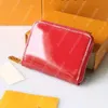 Designer wallet coin purse for women short wallet lady luxury long wallets purse money Fuchsia zipper pouch coin purse pocket clutch portefeuille dicky card holder