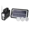 6V 3.5W Portable Outdoor Solar Power Panel With Super Bright Energy Saving Lamp And bluetooth Radio FM