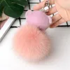 Cortoon Yay Kumaş Ayı Anahtarlık Pom Fluffy Fox Kürk Kadın Çanta Kolye Hediye Aksesuarları Oyuncaklar Bebek Clef Charm Anahtarlık