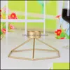 Décor & Garden Candle Holders Nordic Geometric Candlestick Iron Flowerpot Home Table Decoration Handmade Exquisite And Delicate 280*185*85Mm